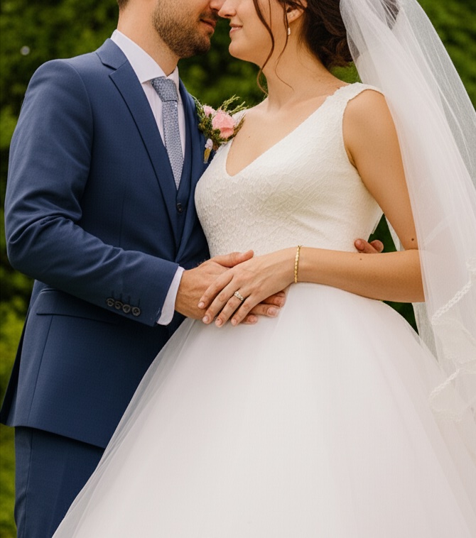 beautiful bride's dress